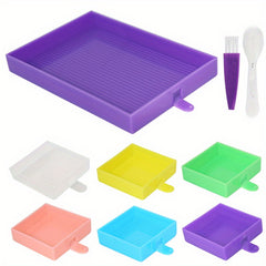 6 Grid Palette Diamond Painting Tray Kits Large Capacity Drill Plate