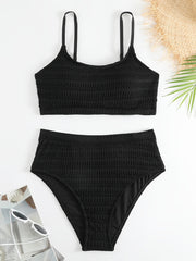 Textured Bikini Set with Tummy Control