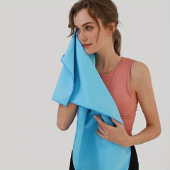 Solid Microfiber Fitness Towel - Quick-drying Sweat-absorbing