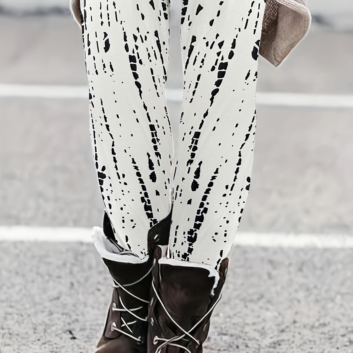 Casual Tie Dye High Rise Leggings