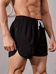 Men's Parallel Line Drawstring Shorts