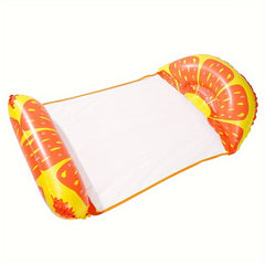 Inflatable Water Recliner Hammock Pool Toy Pineapple Orange