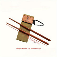 Portable Folding Solid Wood Chopsticks for Camping