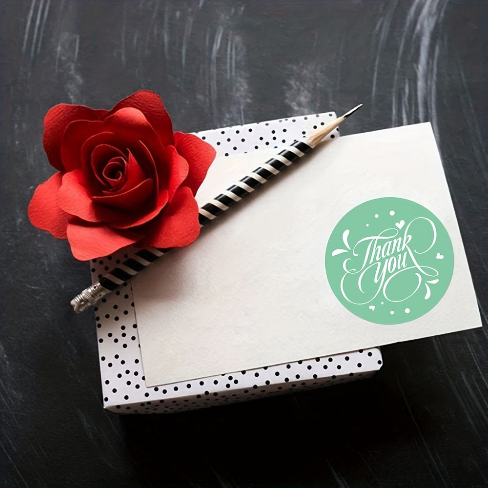500pcs Flower Sticker Thank You Gift Decoration Self adhesive Sticker