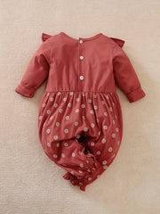 Happy Cookie Graphic Flying Sleeve Romper
