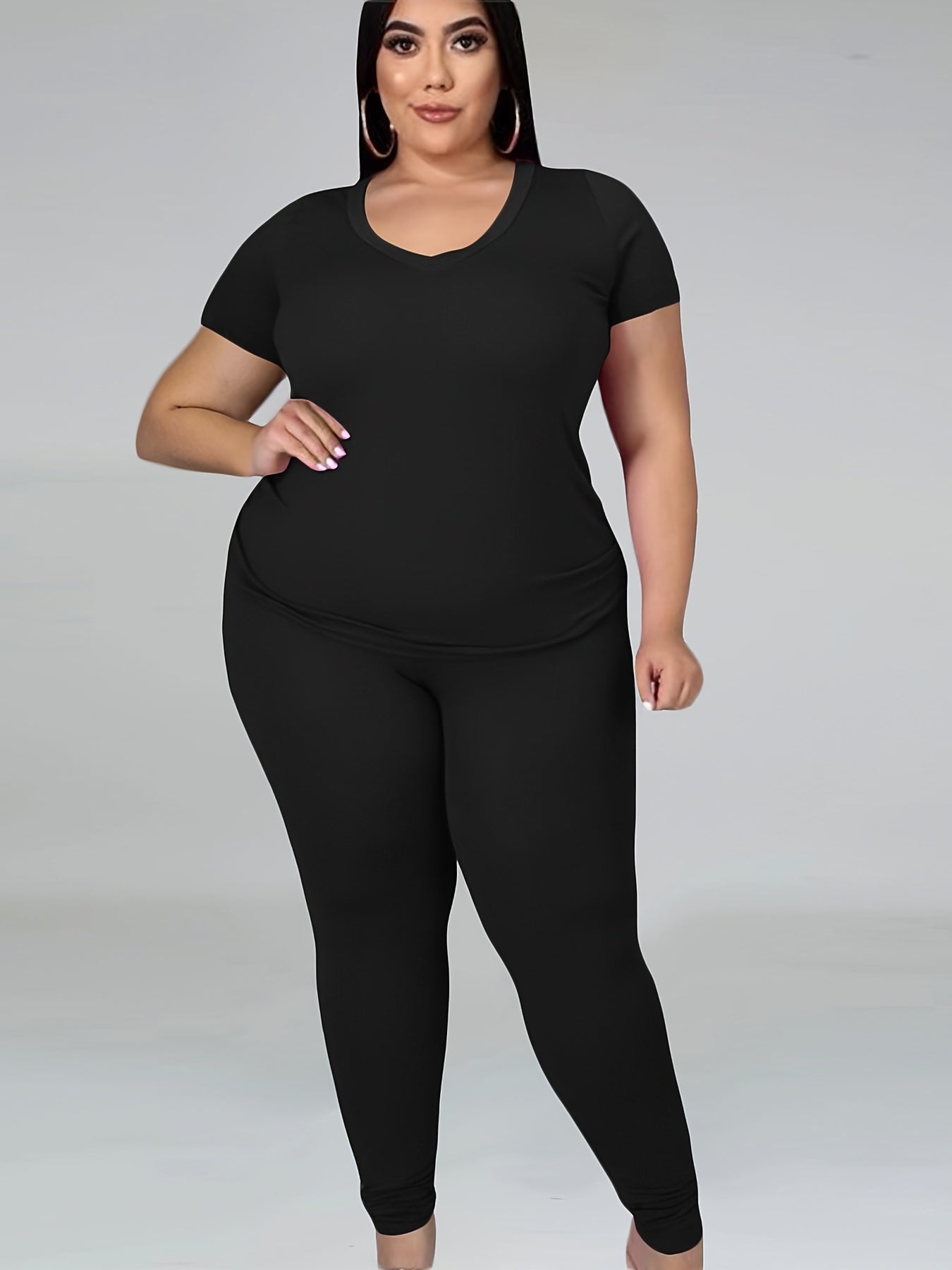 Short Sleeve T shirt & Pants Set Women's Casual Outfits