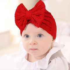 Soft Baby Turban Hats with Big Bowknot - Cozy Head Wraps for Newborn
