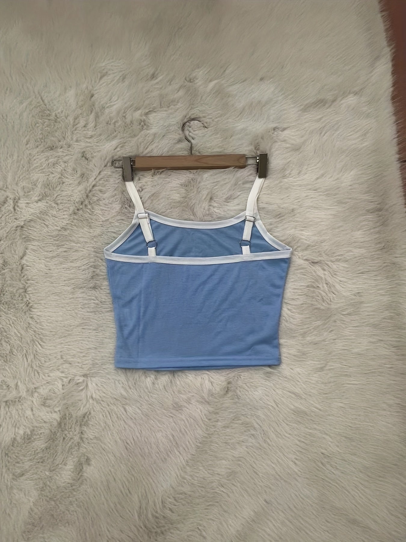 Sleeveless Block Cami Top Sexy Spaghetti Versatile