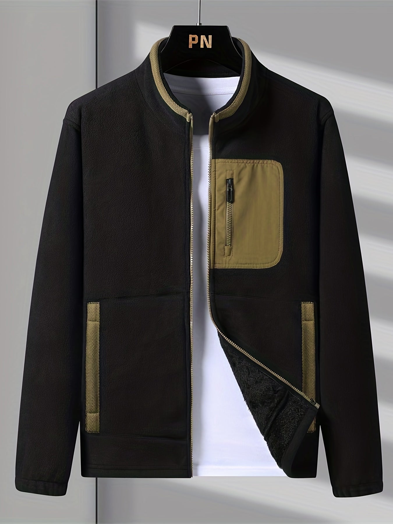 Men's Polar Fleece Stand Collar Jacket