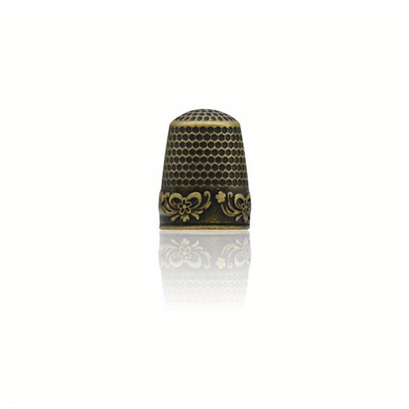 Metal Sewing Thimble Rings Hand DIY Red Bronze Shield