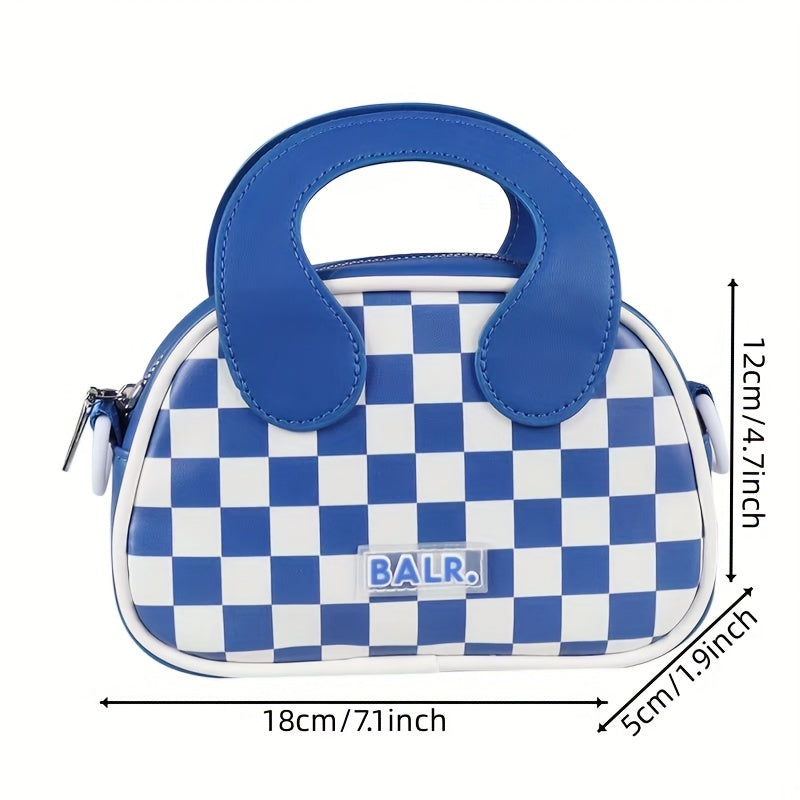 Girls Plaid Handbag Casual Shoulder Bag