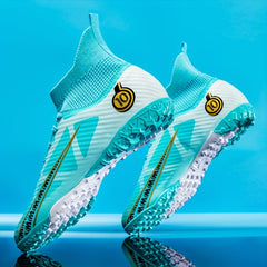 Men's High Top Turf Football Boots Anti-skid TF Soccer Cleats