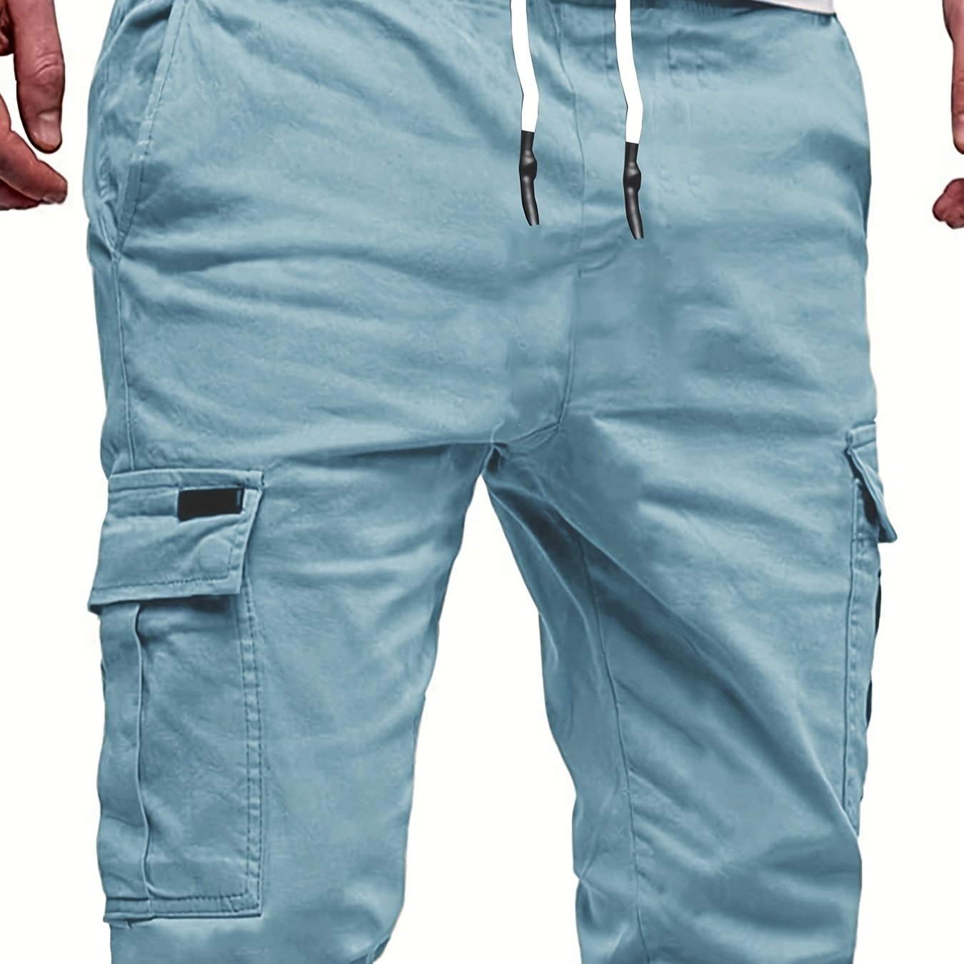 Classic Cargo Shorts Men's Casual Pocket Waist Drawstring Cargo Shorts