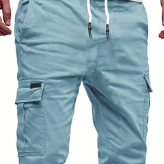 Classic Cargo Shorts Men's Casual Pocket Waist Drawstring Cargo Shorts