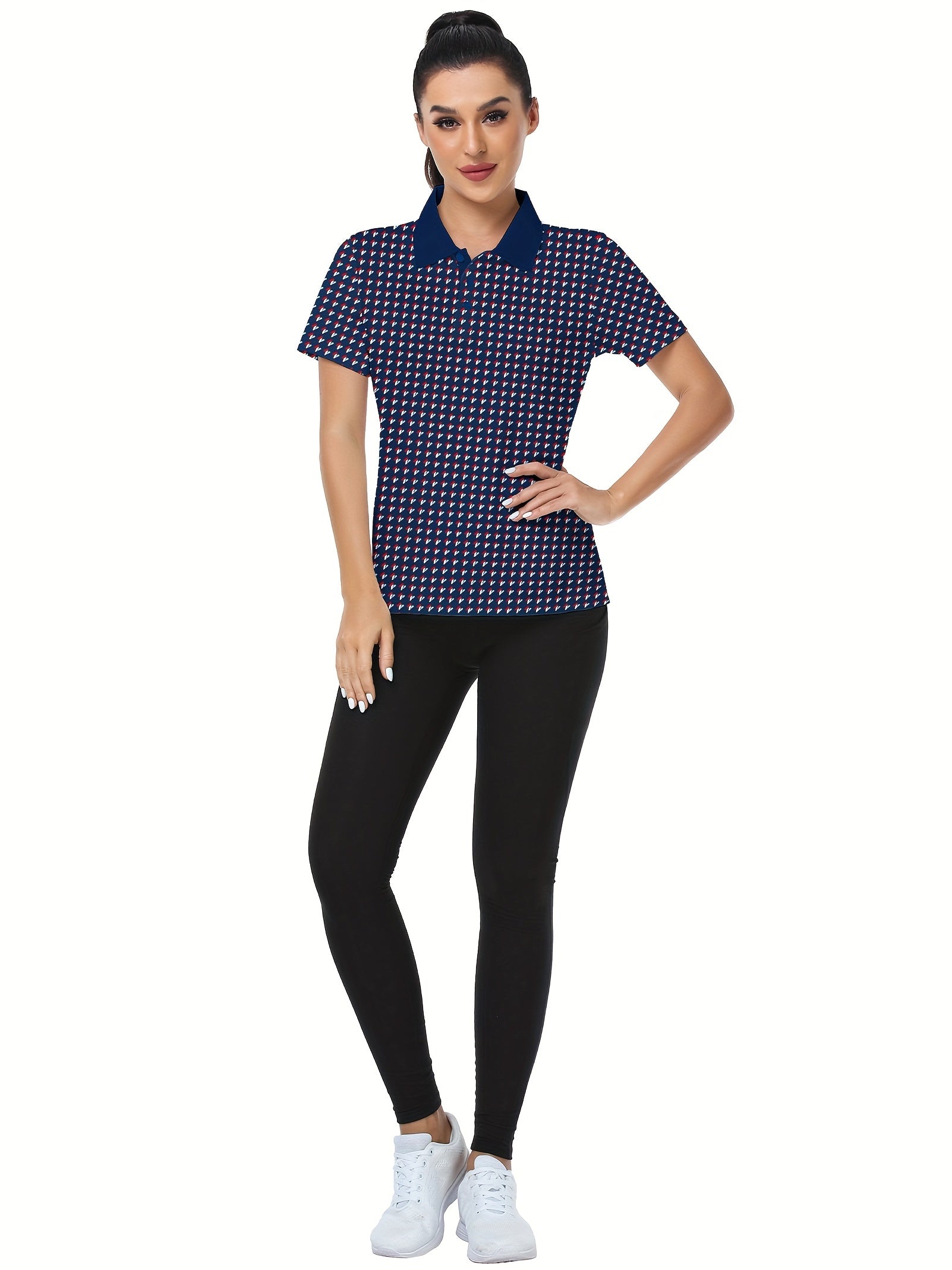 Women's Collared Golf Shirt Short Sleeve Polo