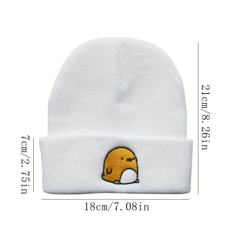 Animal Embroidery Knitted Hat Stylish Beanie Hat Men