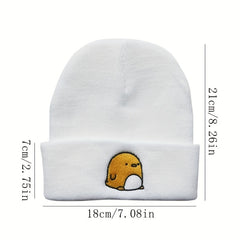 Animal Embroidery Knitted Hat Stylish Beanie Hat Men