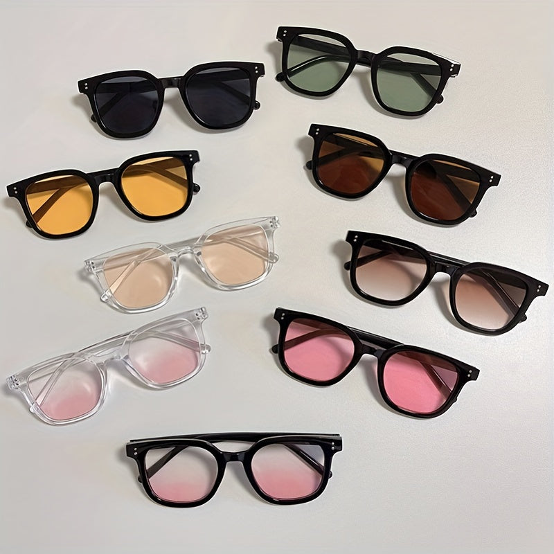 Gradient Brown Blush Frame Sunglasses with Glasses Box