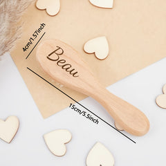 Personalized Name Cartoon Wooden Hair Brush
