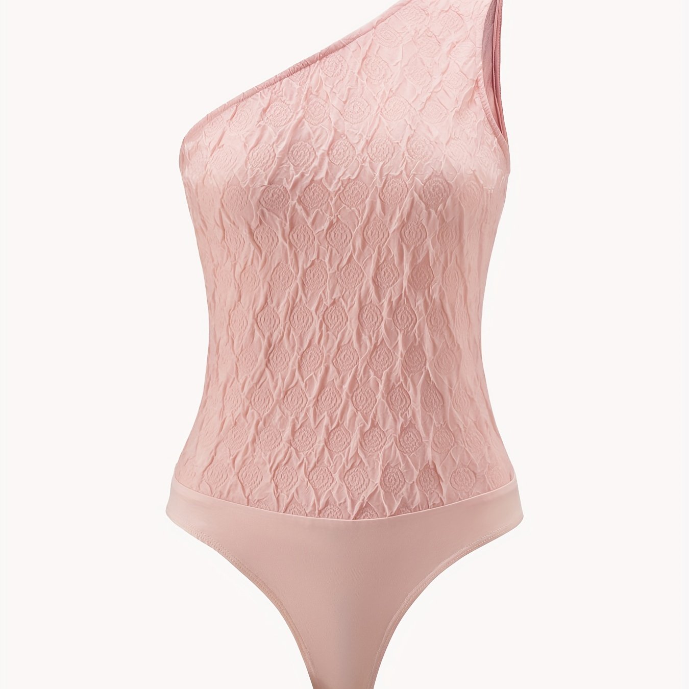 One Shoulder Slim Bodysuit Sexy Sleeveless Bodysuit