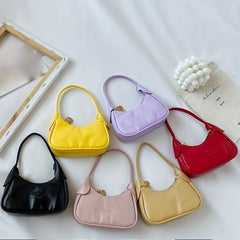 Girls Sweet Princess Handbag Solid Purse Tote Bag Lightweight Shoulder Underarm