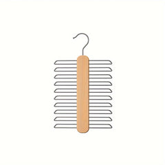 Non-Slip Wooden Ties Hanger Belts Rack Organizer