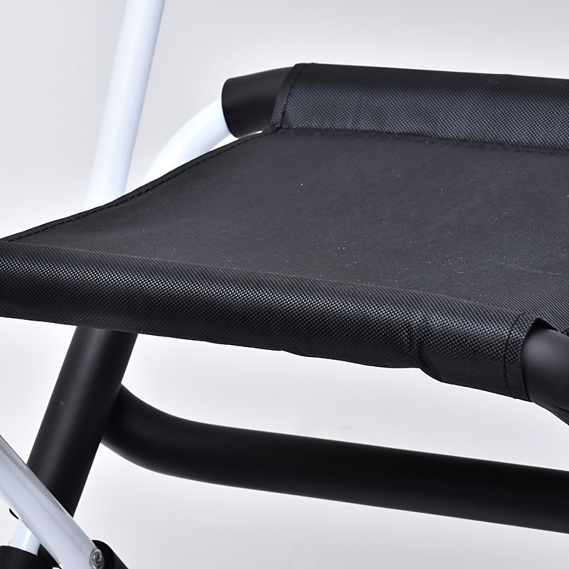 Folding Metal Camping Chair, Outdoor Backrest Chair