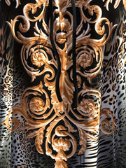 Modest Tankini Set Animal Print Tie Front Cami Top & Shorts