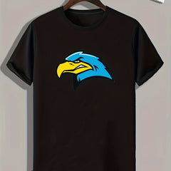 Eagle Head Print Men's Graphic T-shirt for Summer