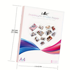 L&C Photo Paper A4 3R 4R 5R Size 230GSM 210mmx297mm PET High Gloss