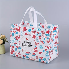 8pcs Christmas Gift Bags Reusable Tote Bags for Xmas Party Supplies