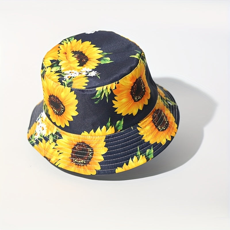Chrysanthemum Bucket Hat Double Sided Sun Hat For Men Women