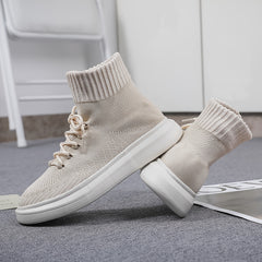 Men's Ankle Top Knitted Skate Shoes Wear resistant Non Slip Casual Shoes