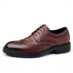 Men Brogue Carved Derby Shoes Wingtip Oxfords Formal Shoes