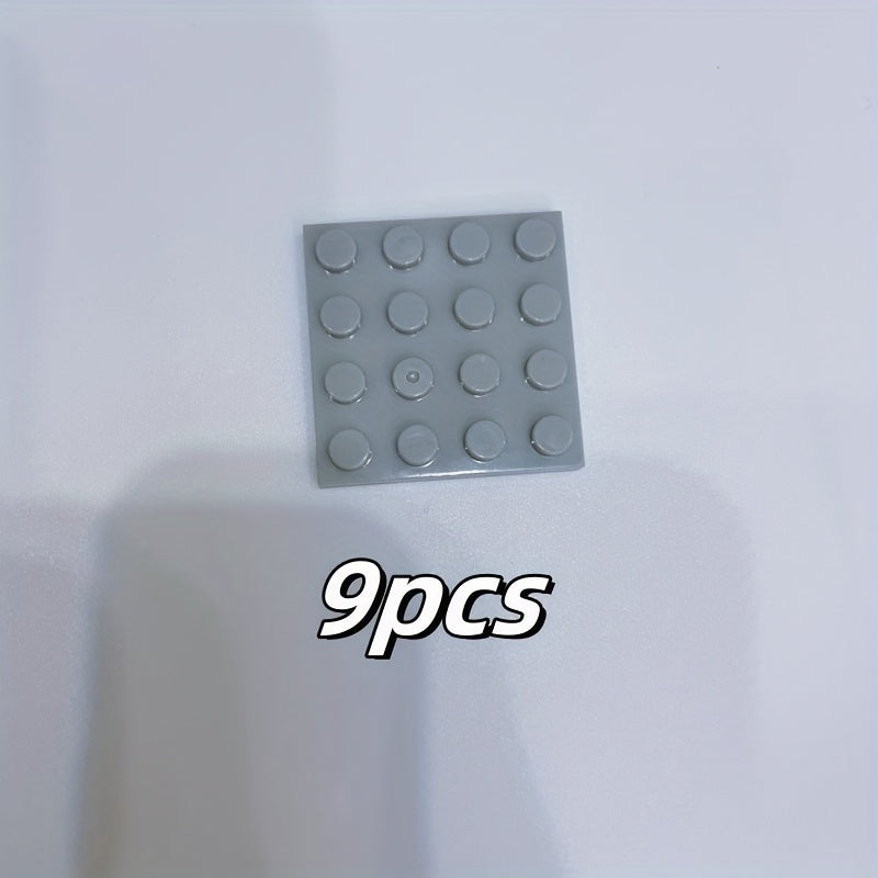 9pcs 4x4 Base Plates Building Blocks DIY Scene Toys for Birthday