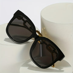 Square Sunglasses Chain Temple UV400