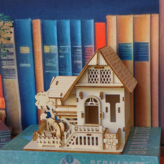 3D Wooden Farmhouse Puzzle Family Courtyard Model