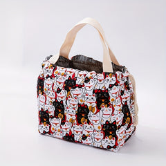 Japanese Bento Bag Ice Pack Outdoor Picnic Lunch Box Bag Waterproof Insulated
