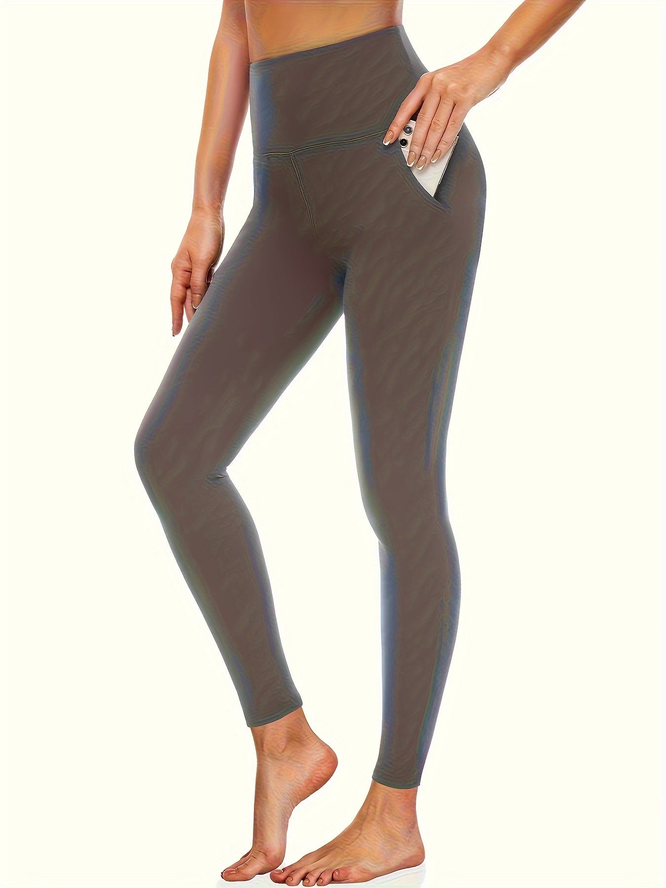 5pcs Leggings Sports With Pockets For Women High Waisted Tummy Control Workout