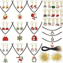 170 340pcs Christmas Jewelry Set for Making with Charms Hooks Ropes Rings