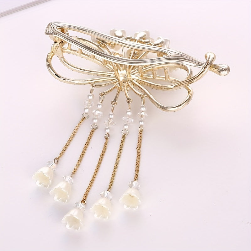 Lily Of The Valley Flower Tassel Twist Clip Hair Accessory