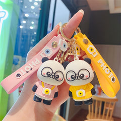 Cartoon Panda Keychain Animal Keyring, Bag Pendant, Car Key Chain