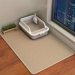 Double Layer Leak Proof Cat Litter Mat Easy Clean with Non Slip Backing