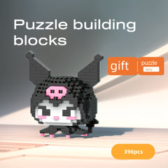 Building Blocks Cartoon Dolls Kuromi Meiru Rabbit Micro Diamond Toys
