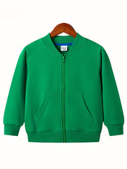 Toddler Active Sweatshirts Jackets Boy Girl Kids Autumn Solid Sports Tops