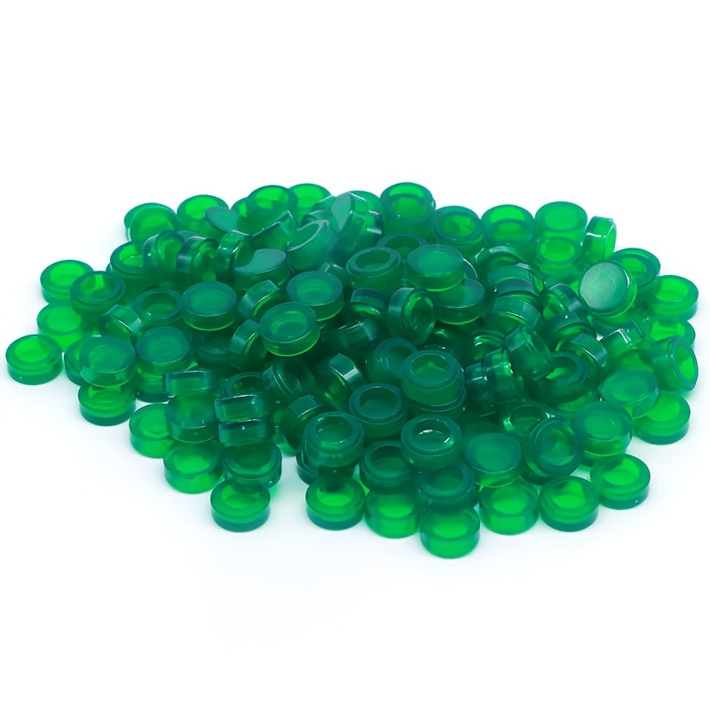 500pcs Transparent Colorful Tile Round 1x1 Building Block Accessories
