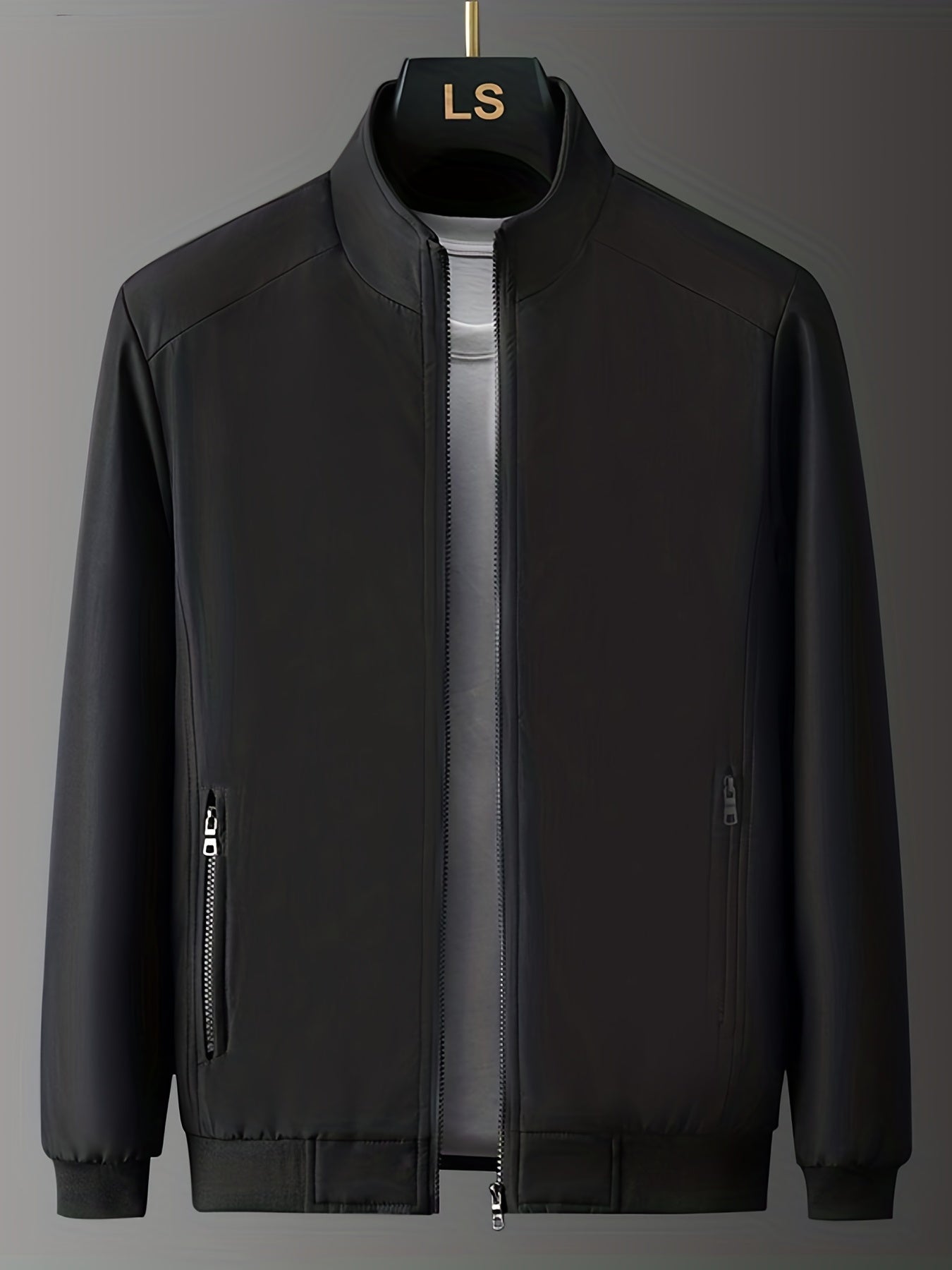 Men's Classic Windbreaker Jacket Zip Up Coat for Outdoor Activities