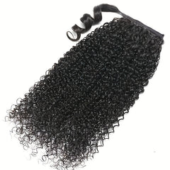 Kinky Curly Human Hair Ponytail Extension 20-32-71-12 cm Natural