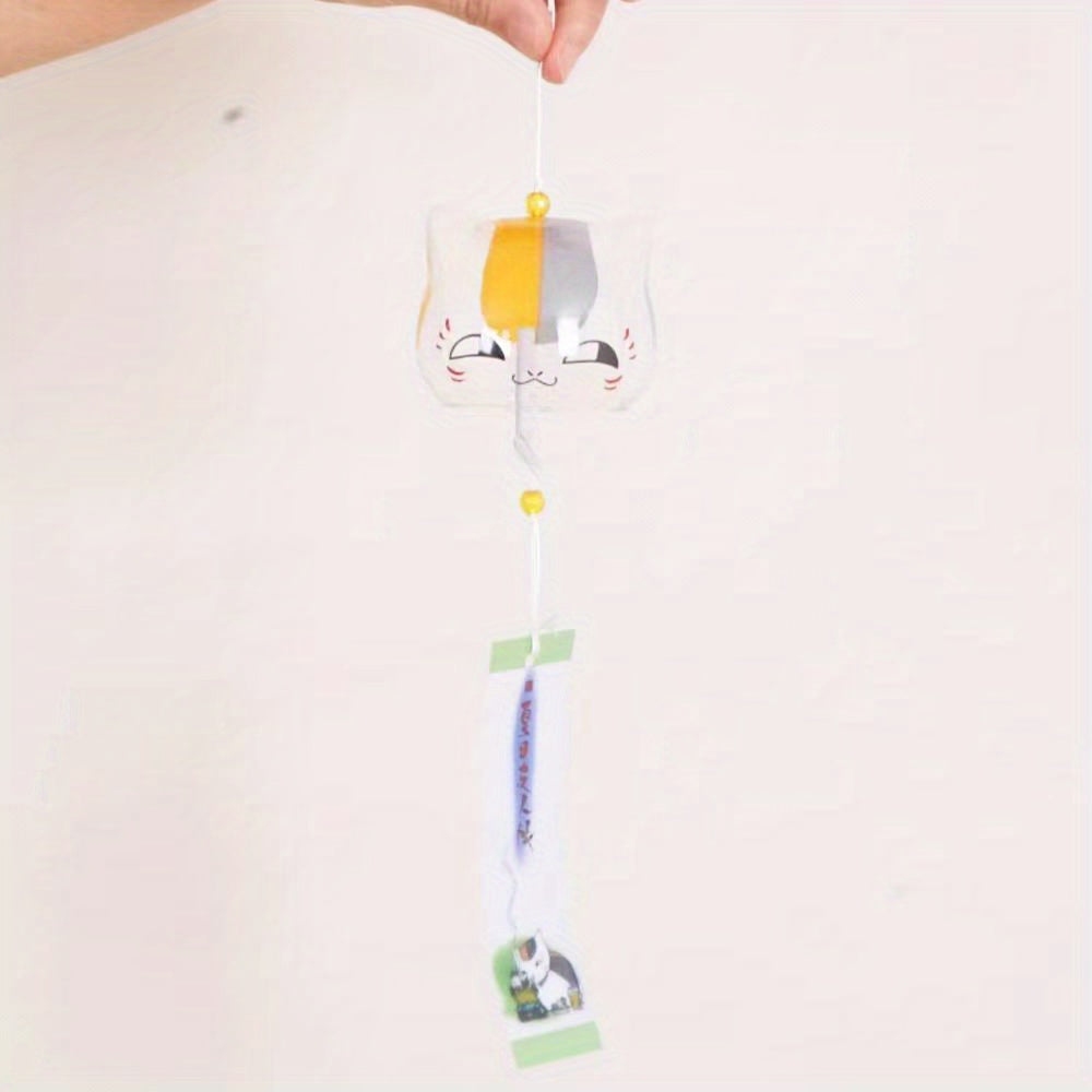 3pcs Japanese Cat Chimes Small Wind Bells Glass Pendant Home Decor