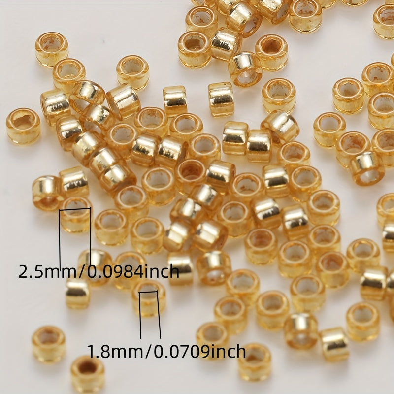 720pcs 2.5mm Silvery Filled Glass Beads for Jewelry Making DIY